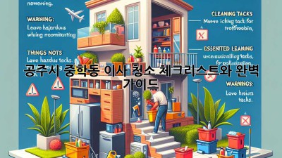 공주시 중학동 이사 청소: 체크리스트와 완벽 가이드