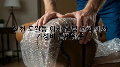 인천 도원동 이사 꿀팁🍯 소형 이사, 가성비 끝판왕은?