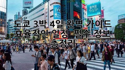 🗼 도쿄 3박 4일 완벽 가이드: 효율적인 일정 & 필수 정보 총정리 🌸